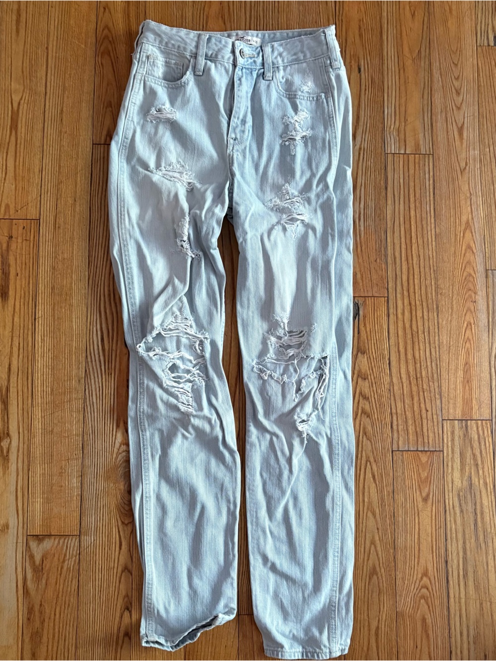 Hollister Light Blue Distressed Skinny Jeans